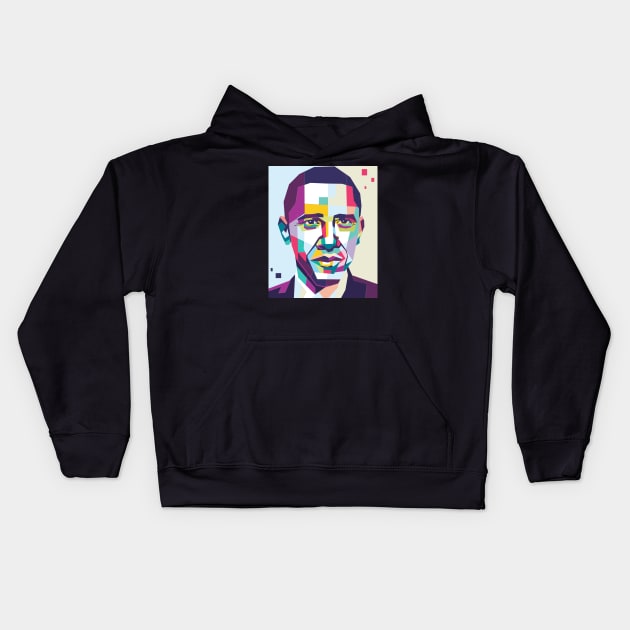 Barack Obama WPAP Kids Hoodie by Doodle Casual Shoes